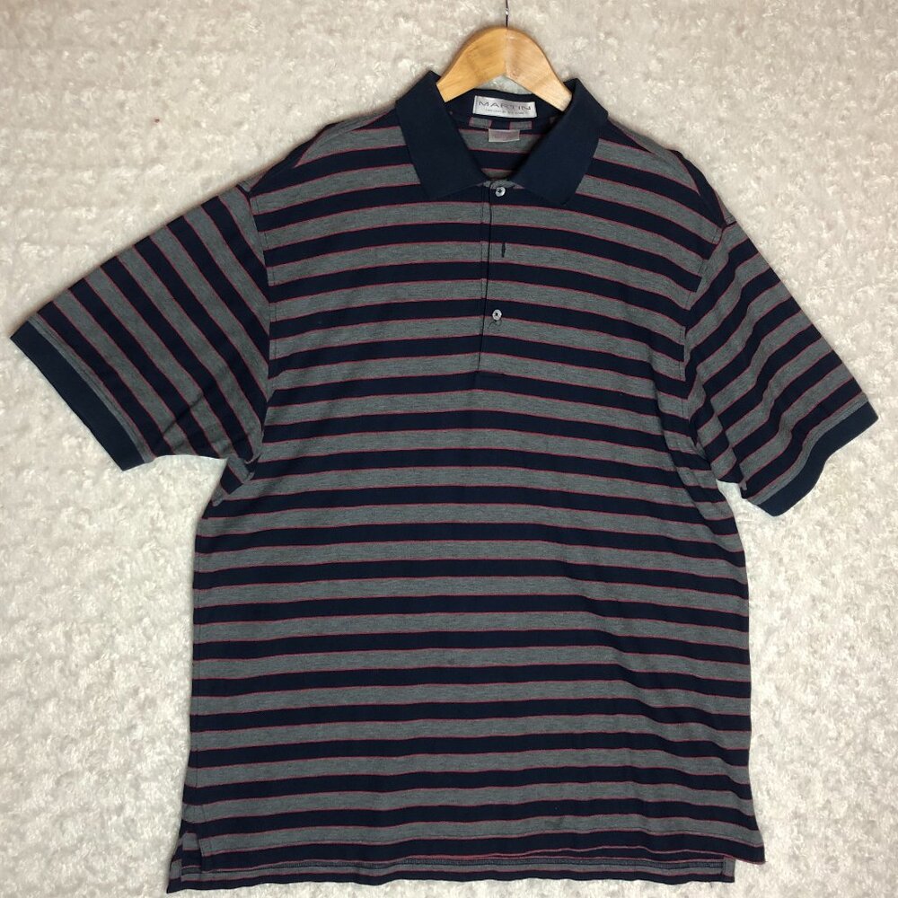 Martin Timeless as the Game 100$ Pima‎ Cotton Men's Polo Size Large